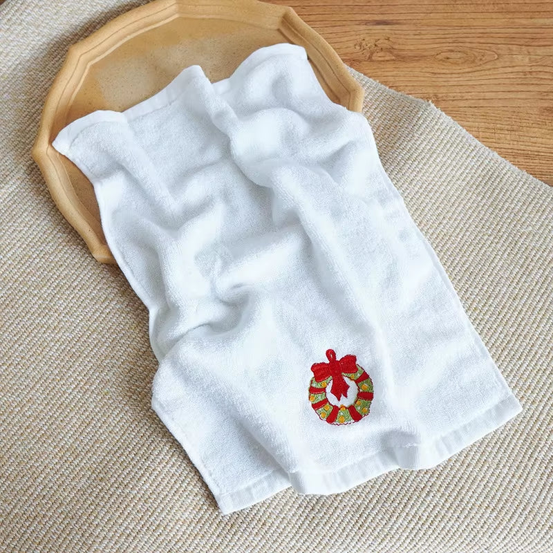 Pure Cotton Christmas Towel, Gift Box Gift Towel Santa Creative Gift Set Children'S Face Towel Towels Bathroom