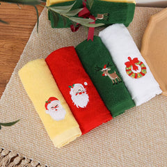 Pure Cotton Christmas Towel, Gift Box Gift Towel Santa Creative Gift Set Children'S Face Towel Towels Bathroom